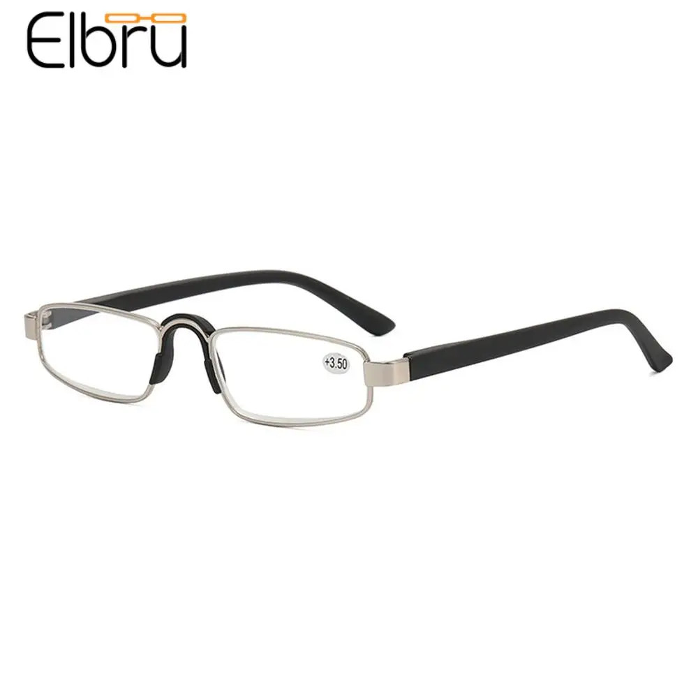 Elbru Transparent Optical Reading Glasses Man Women Presbyopia Hyperopia Reading Eyeglasses Alloy Ultralight HD View Eyewear