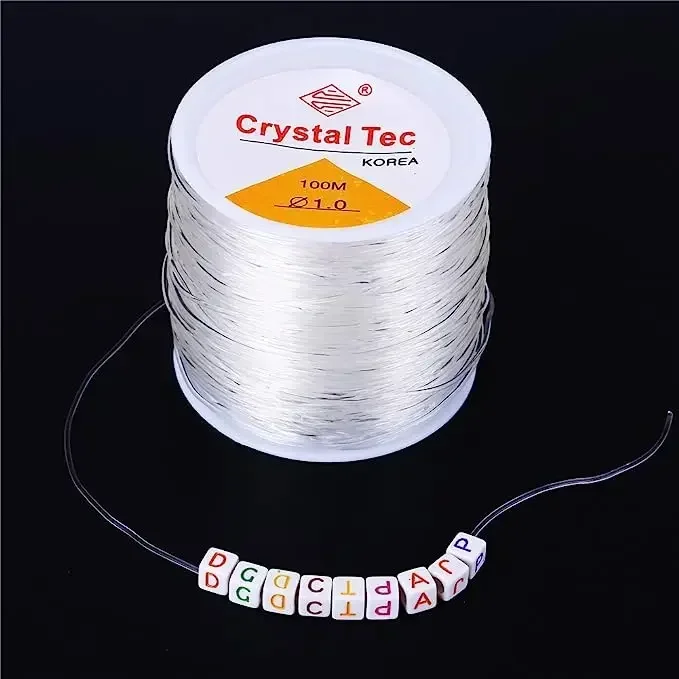 0.4-1.0mm fio elástico de cristal transparente diy miçangas cabos elásticos para fazer jóias fornecimento fio corda linha elástica