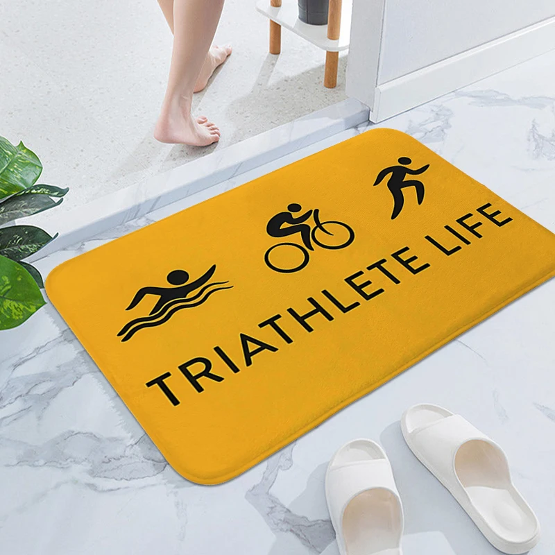 Bath Rug A-Triathlons Veranda Floor Mat Funny Doormat Entrance Door Modern Home Decoration Useful Things for Home Decorations