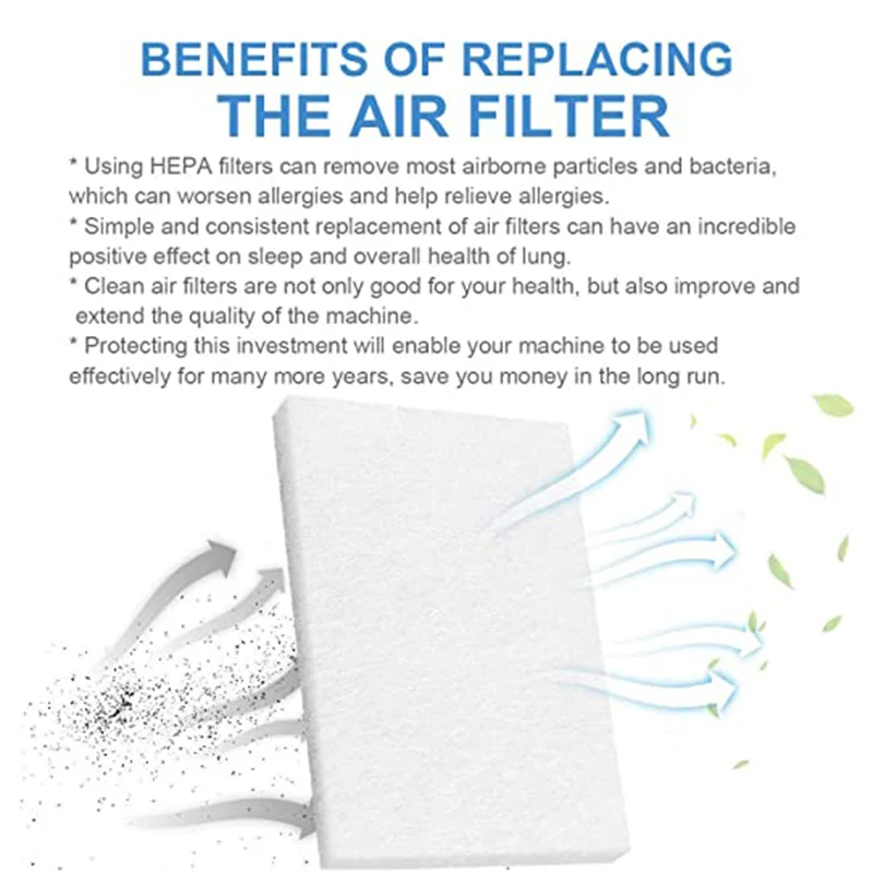 Filtro de aire CPAP, filtros de repuesto desechables ultrafinos para máquinas CPAP, 20 filtros