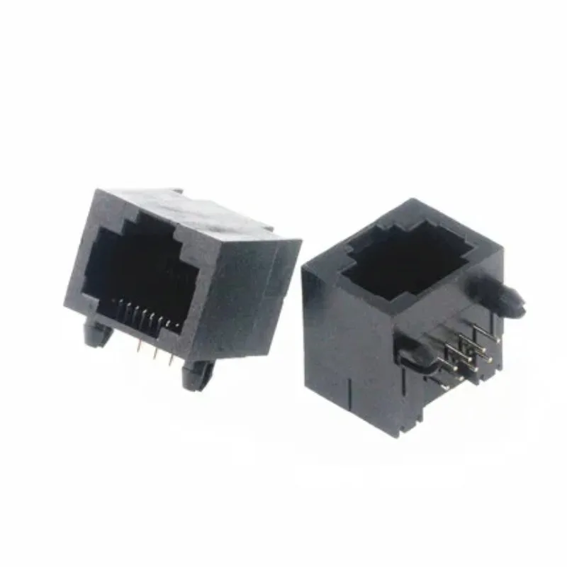 

RJ45 Crystal Head Female Seat Network Socket Connector 56-8P8C All Plastic Black