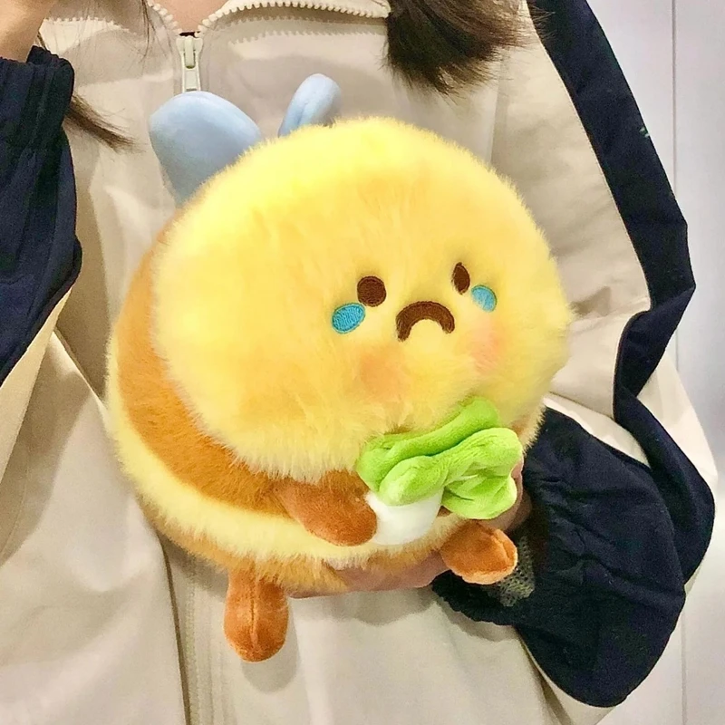 21CM Creatieve Combinatie Bee Shark Knuffel Lelijk en schattig Zweten en scheurbare versie Pop als verjaardag en kerstgif