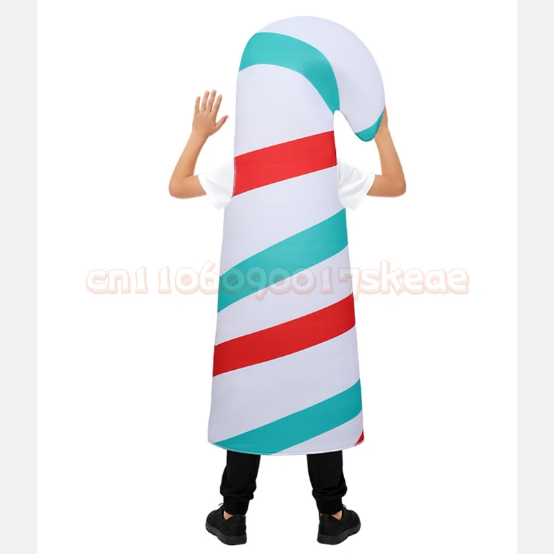 جديد عيد الميلاد الزنجبيل رجل تأثيري حلي الأطفال قصب الحلوى مرحلة الأداء موحدة كرنفال ملابس للحفلات الزي #5