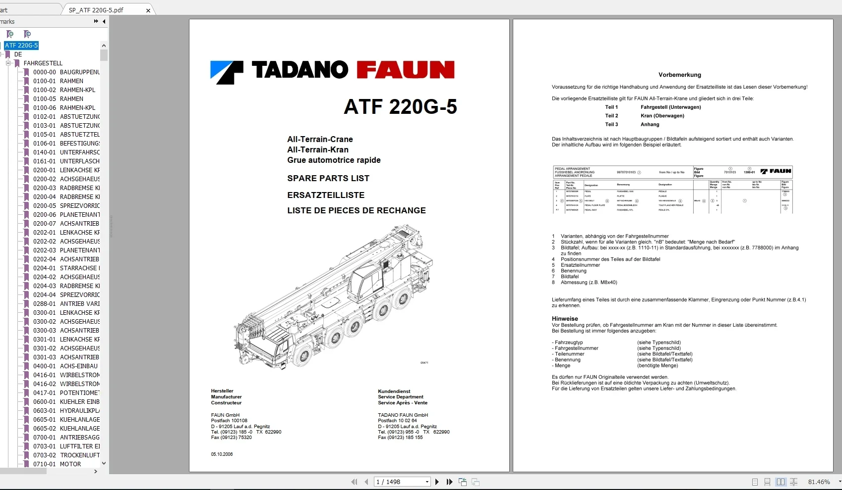 Tadano Crane ATF 5.62 GB Operating, Service Maintenance Manual DVD