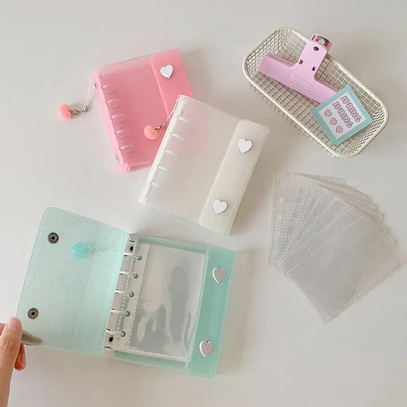 

Practical INS Student Photocard Holder Cartoon Cute Transparent Album Girl PVC Photos Binder DIY Idol Small Card Collection Book