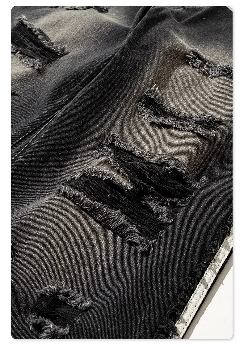 Amirise 405G Stripes Ripped Jeans Men Designer Clothes 2000s Y2K Style 2025 New Cargo Pants Straight Leg Streetwear Baggy Jeans