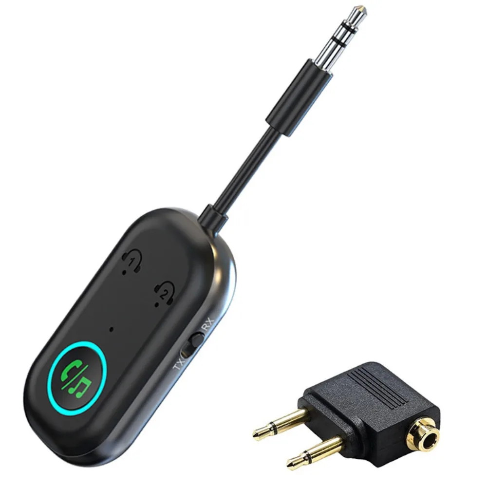 

2-в-1 Bluetooth 5.3 передатчик приемник стереозвук двухрежимный беспроводной адаптер универсальный совместим с 2 устройствами