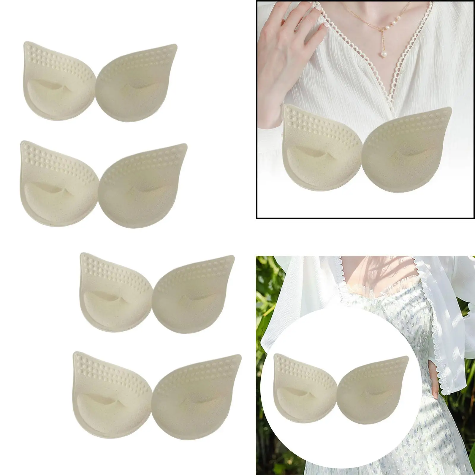 Women Bra Pads Inserts Removable Soft Breathable Versatile Padding Inserts Chest Insert Pads for Yoga Daily Wear Sports Swimsuit image 4