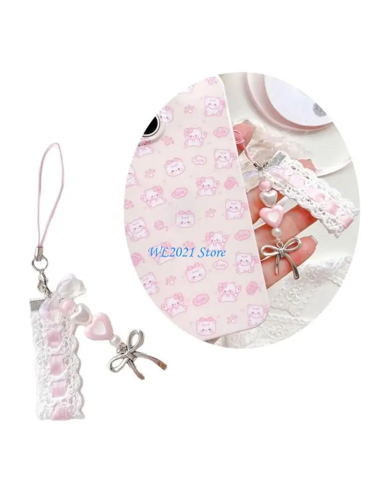 

G5GC Handcrafted Phone Decoration Chain with Exquisite Beads in Princess Dream Stylish and Hangings Decoration