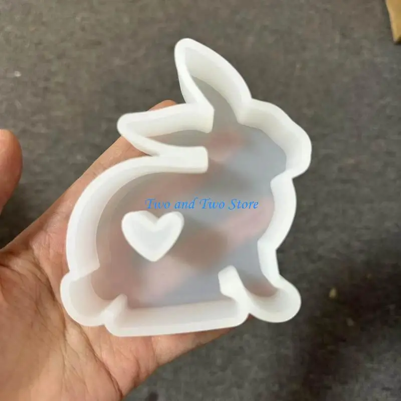 HX6F Diamant Kaninchen Form Handherstellung Seife Formen Tonform Silikonmaterial