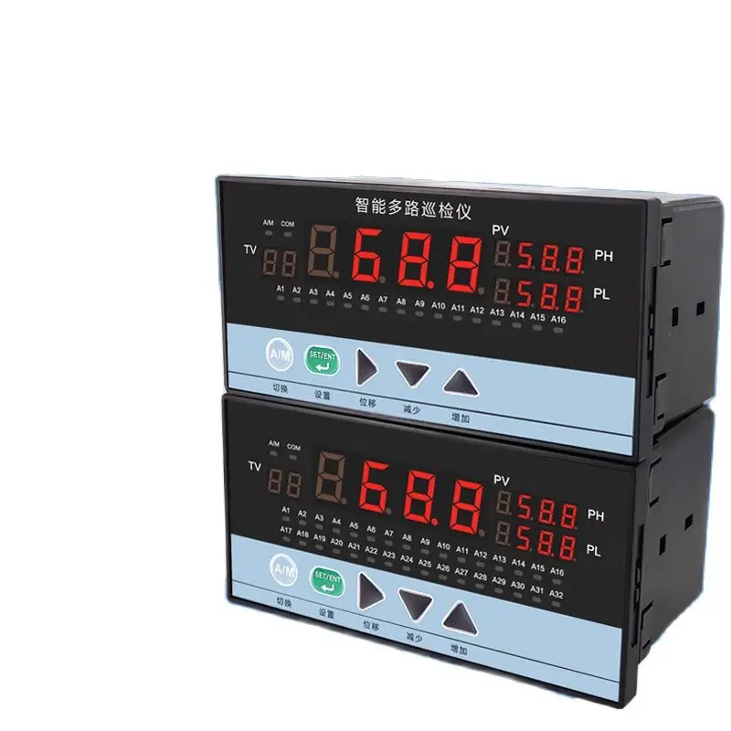 Intelligent temperature monitor 8/16/24/32 Channel monitor 485 Communication thermocouple thermal resistance 4-20 mA