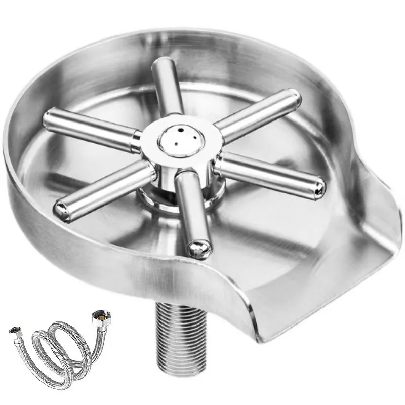 

Glass Cup Bottle Washer Cleaner Beer Bar Glass Rinser Faucet Sink Accessories 304 Stainless Steel Glass Rinser for Kitchen Sinks