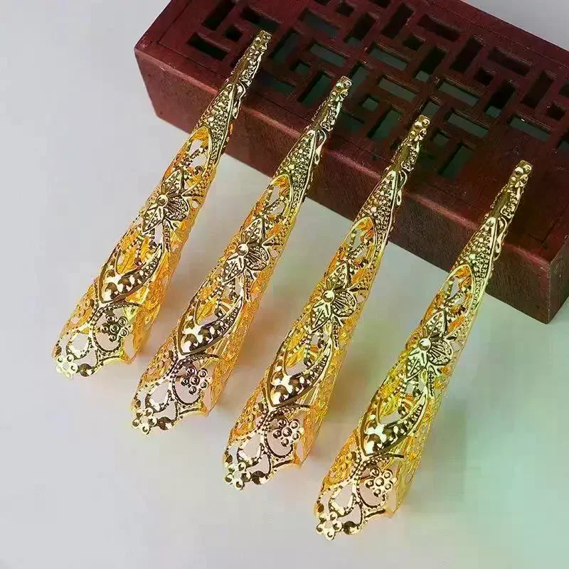 Dance False Nail Indian Thai Dance Peacock Belly Dance Prop Finger Jewelry False Nail DIY Accessories 5Pcs
