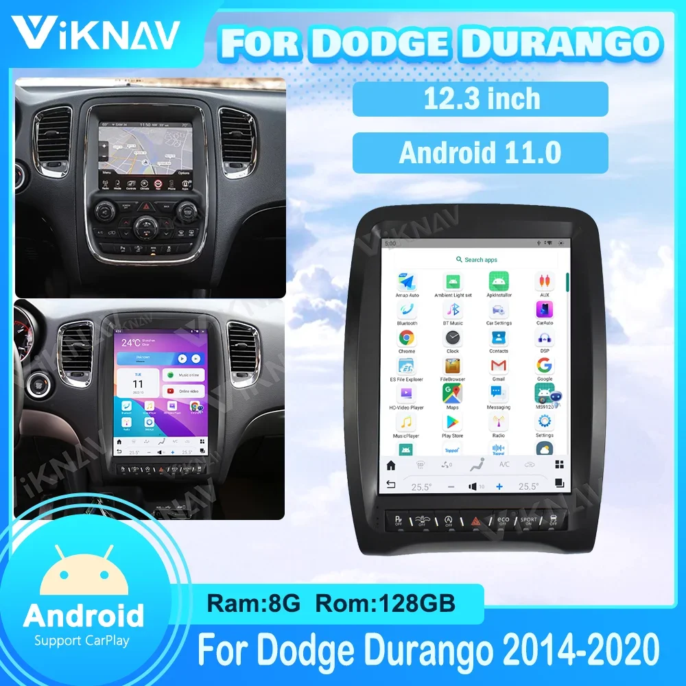

128GB Android 11 For Dodge Durango 2014-2016 12.1inch touch screen car radio tape recorder headunit Multimedia player