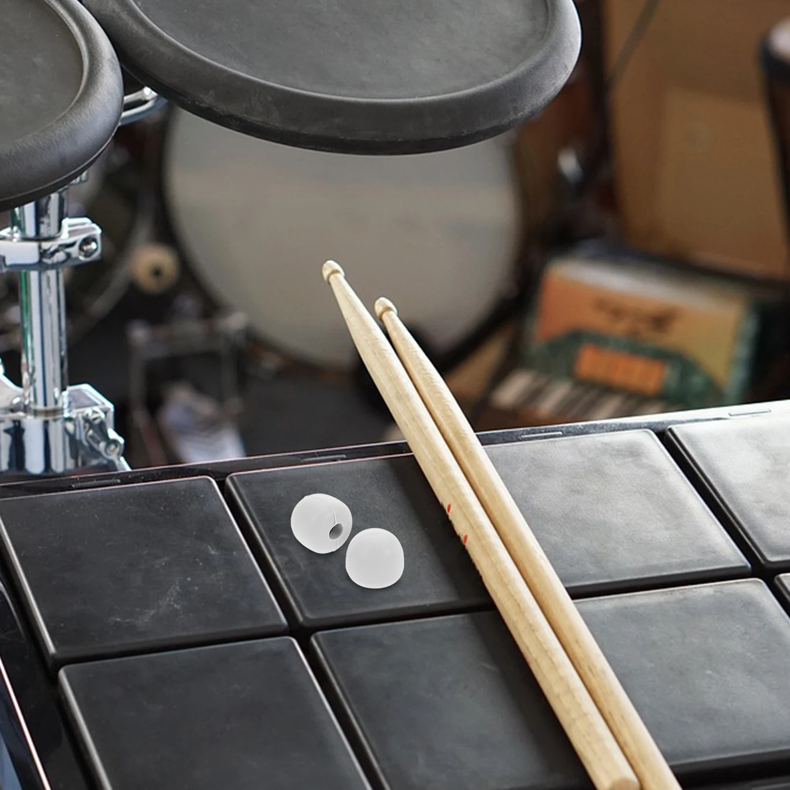 

Silent Hammer Head Drumstick Tips Accessories Caps Practice Protector