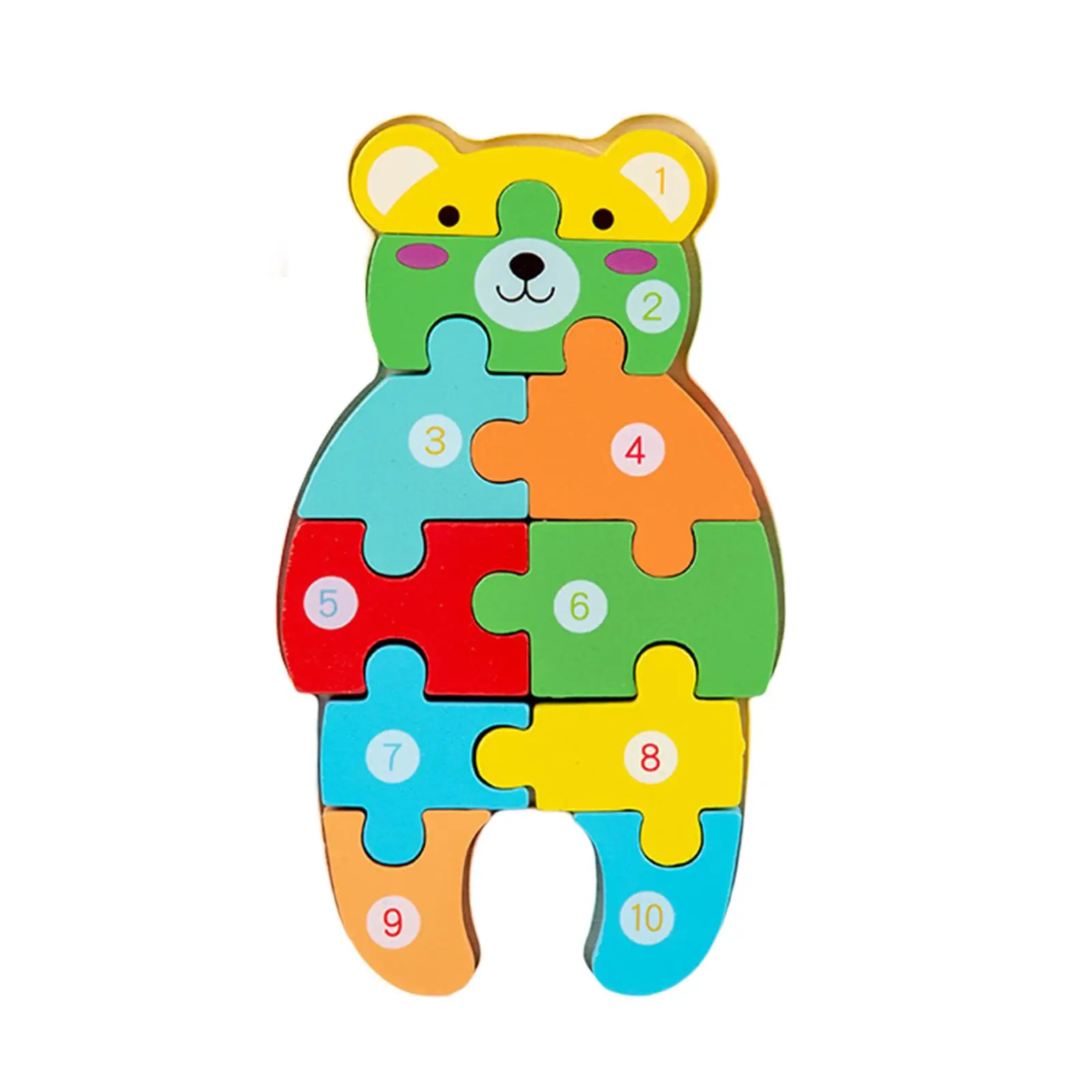 3D Animal Shapes Jigsaw Puzzles Toddler Wood Toy Rounded Edges Holiday Gift