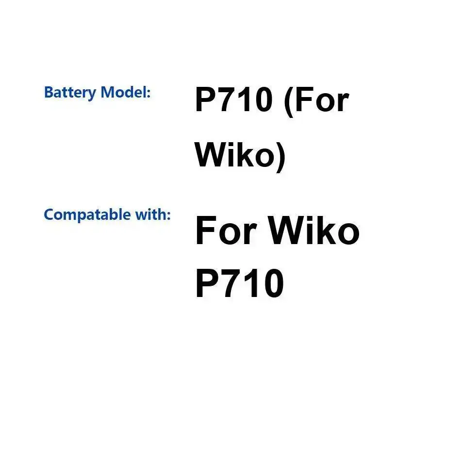 

Аккумулятор для мобильного телефона емкостью 2750 мАч для легкого веса Wiko P710