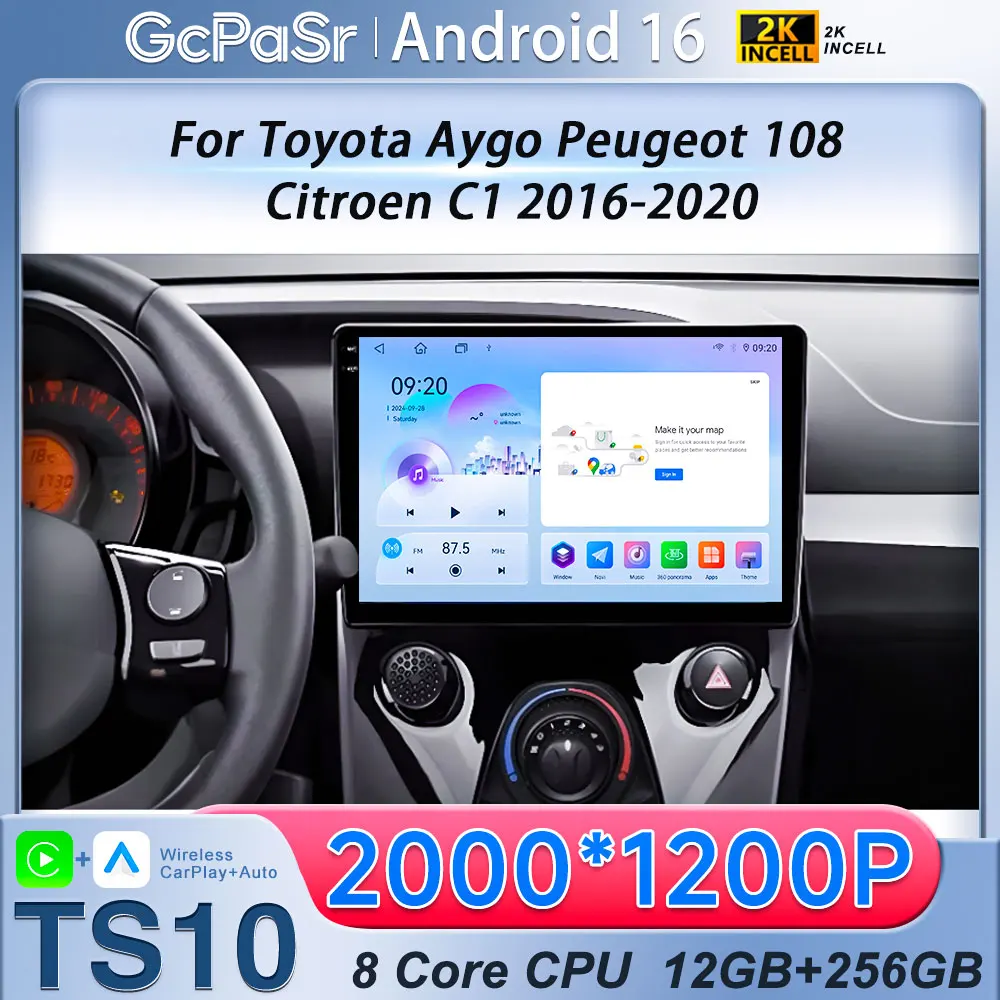 Android 16 Carplay Auto Car Radio Multimedia Player For Volvo XC60 que 1 2008 - 2017 Plug and Play Autoradio DSP GPS Stereo BT
