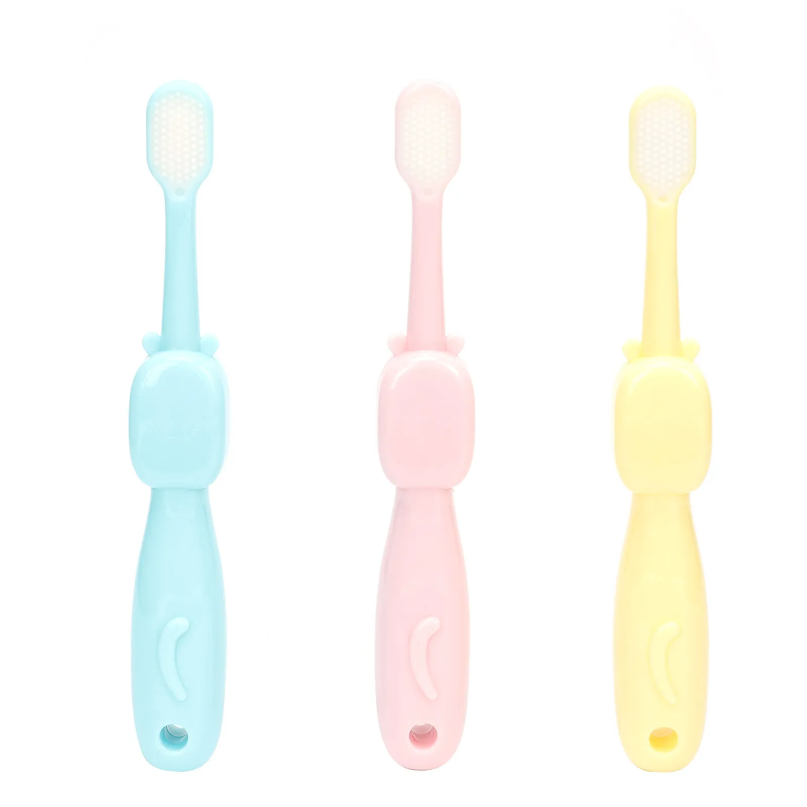3Pcs Kids Cartoon Toothbrush Set Soft Bristles Ergonomic Handle Safe Non-Harmful Material Baby Tooth Brush Comfortable Use