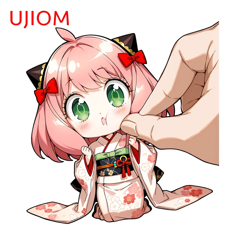 UJIOM Anya Japanese Style Kimono Graffiti Wall Sticker Fashionable Sunscreen Edgy Picture Decal Delicate Wallpapers For Kids