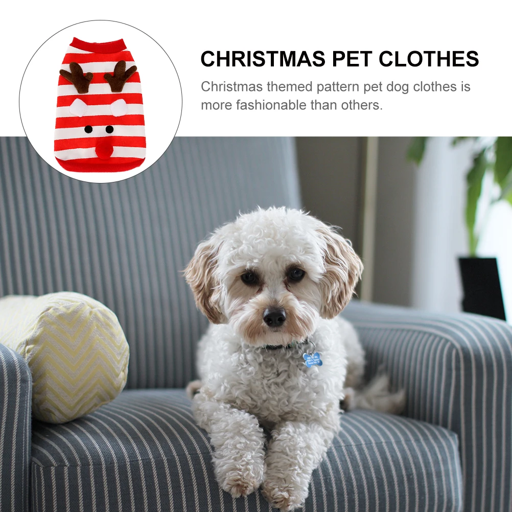 

Christmas Dog Costume Puppy Pet for Suit Socks Clothes Vest Cotton Party Small Dogs Winter