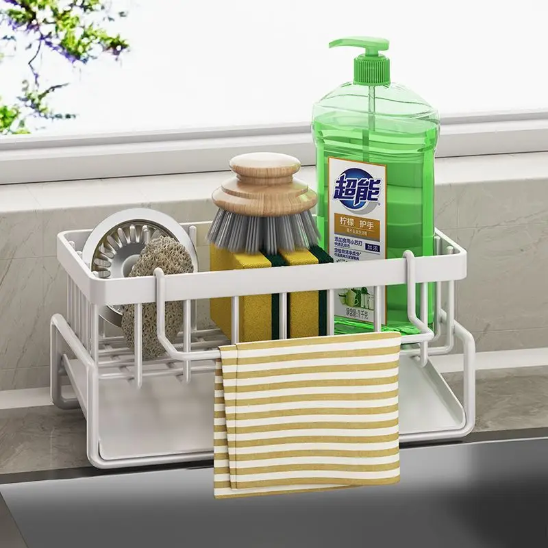 

Kitchen shelf Multi-functional rag drain rack Household sink sponge dishwashing liquid dishwashing countertop storage