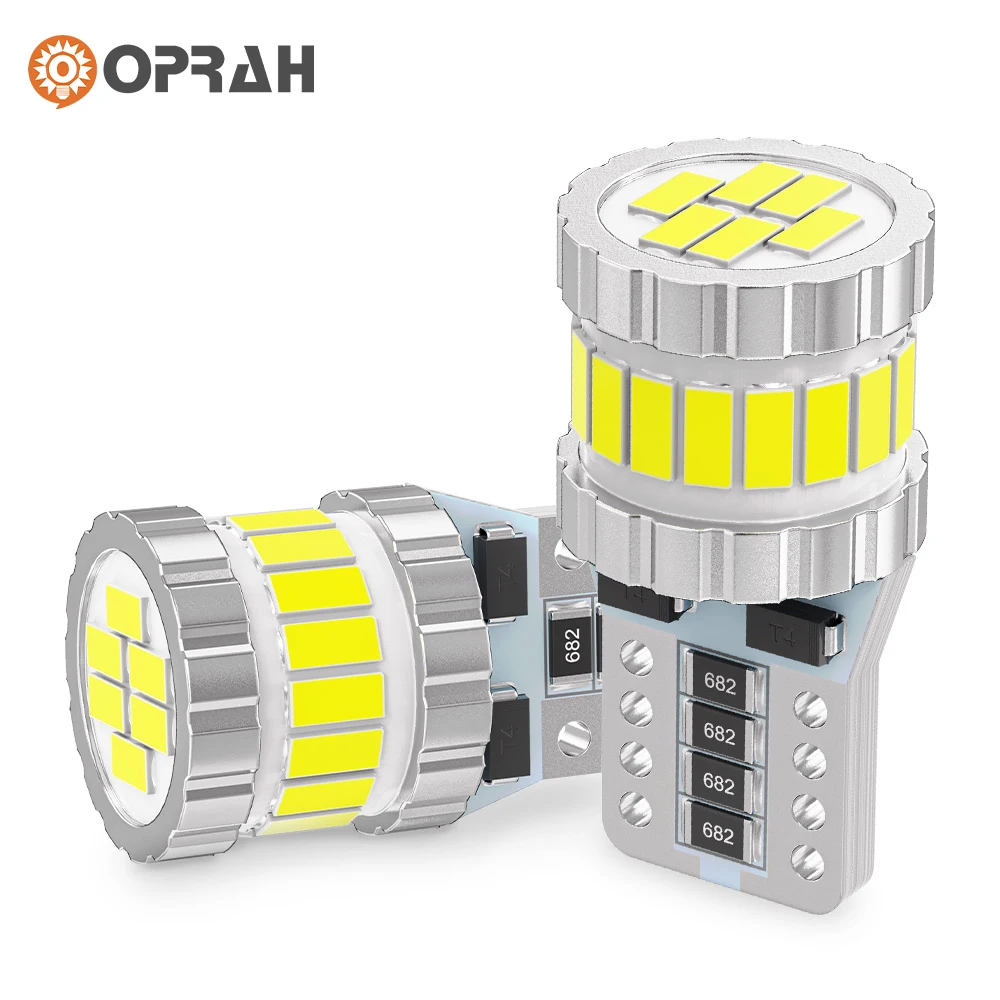 2PCS Super Bright T10 LED W5W 194 Car Interior Side Light CANBUS No Error 12V 2.5W 300LM 3014 Chip 24 SMD Auto Bulb White 6000K