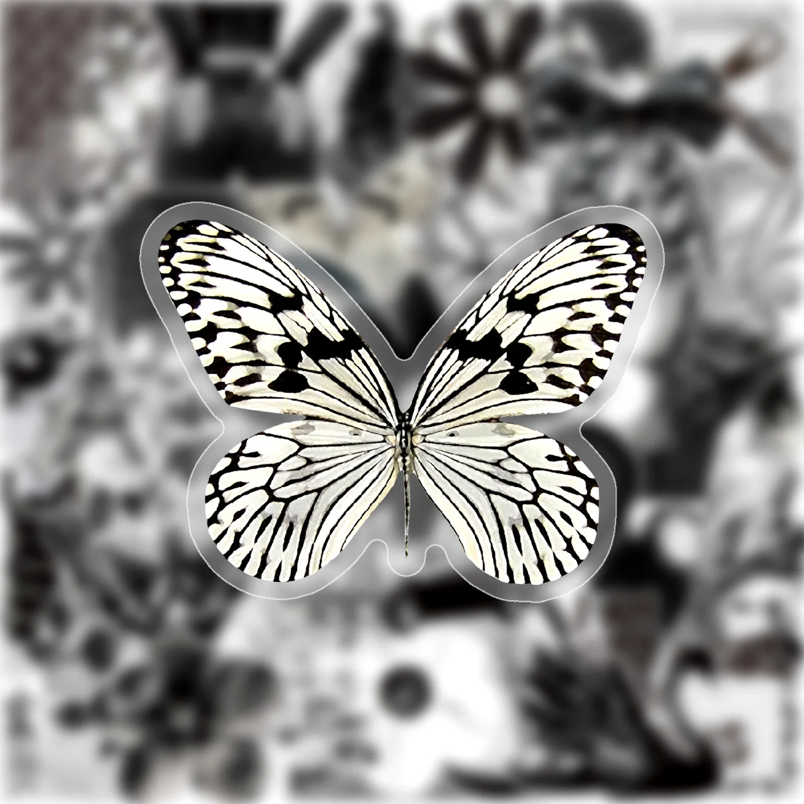 

50PCS Black and White Retro INS Style Stickers Waterproof DIY Decoration Mobile Phone Case Notebook Water Cup Graffiti Toy Gift