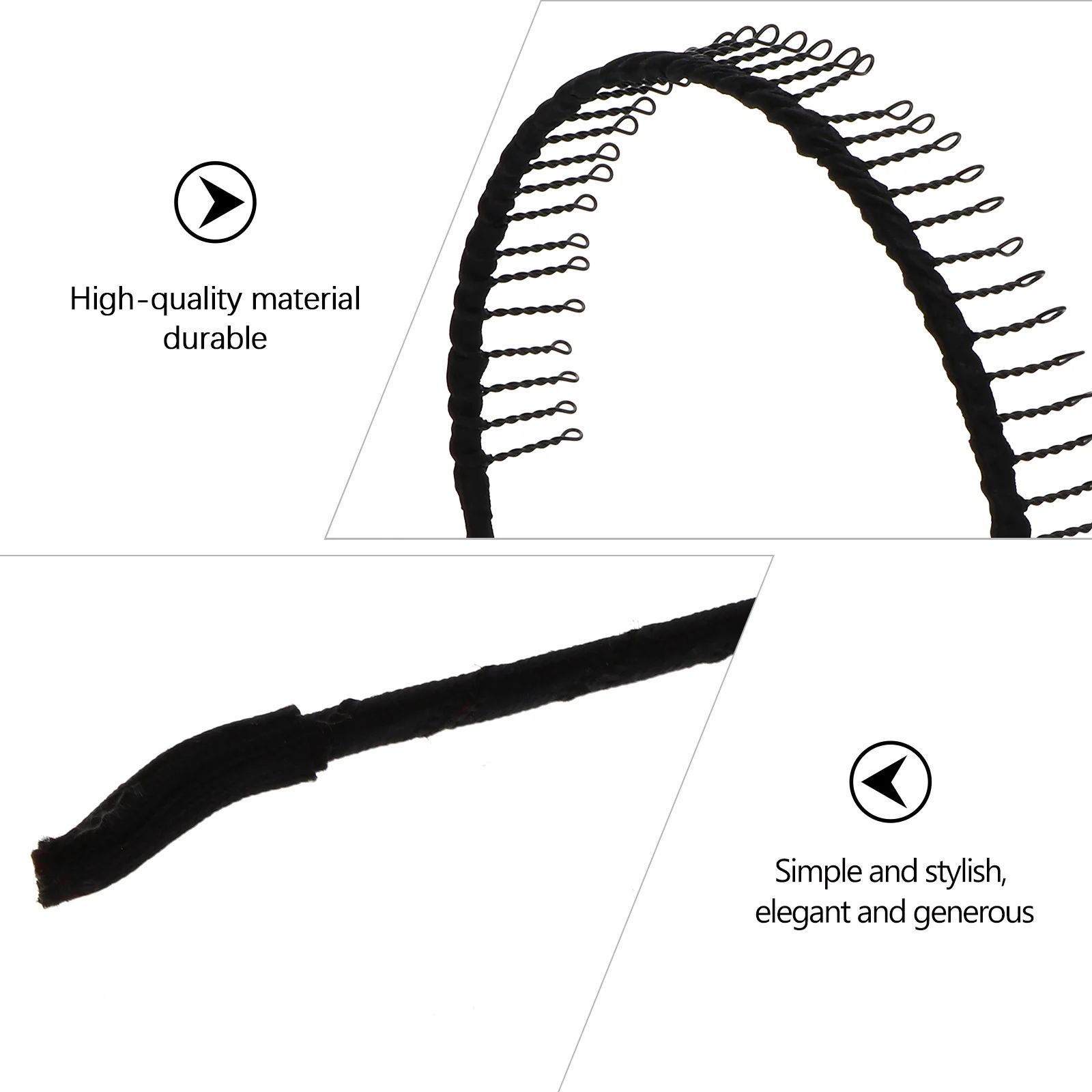 

6 шт., повязка для волос с зубами, расческа, повязка на голову, нескользящий дизайн зубов, модные аксессуары для волос, безопасная фиксация, расческа для волос, повязка на голову