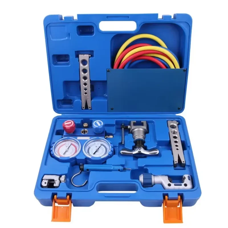 HVAC Technician Tool Kit Including Leak Detector Flaring Tool and Tube Cutter