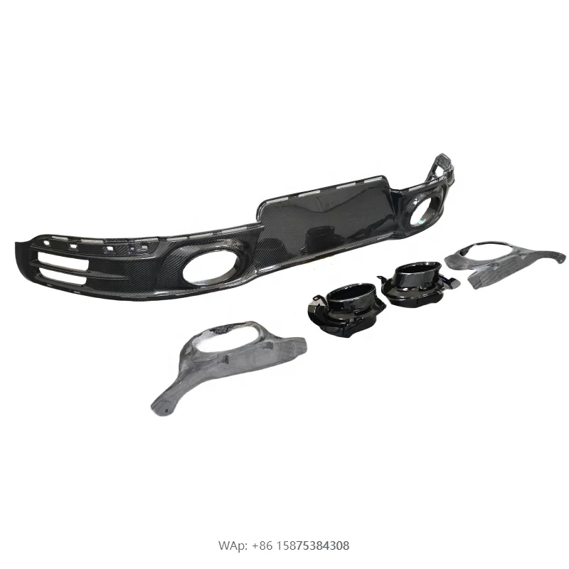

SD Style Dry Carbon Fiber Diffuser New Rear Lip Exhaust Pipe for 911 992 Carrera BodyKit Bumper