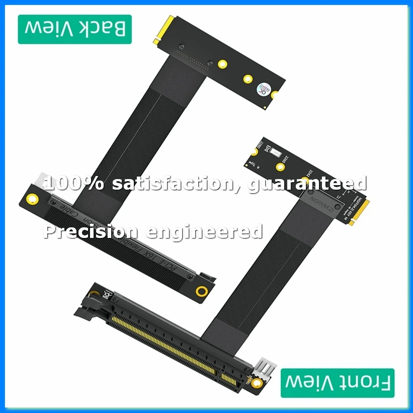 M.2 NGFF Key M to PCI-E 16x Graphics Card Riser Adapter Card, Nvme to PCI-Express 16X Extension Cable(Right Direction)-A23R