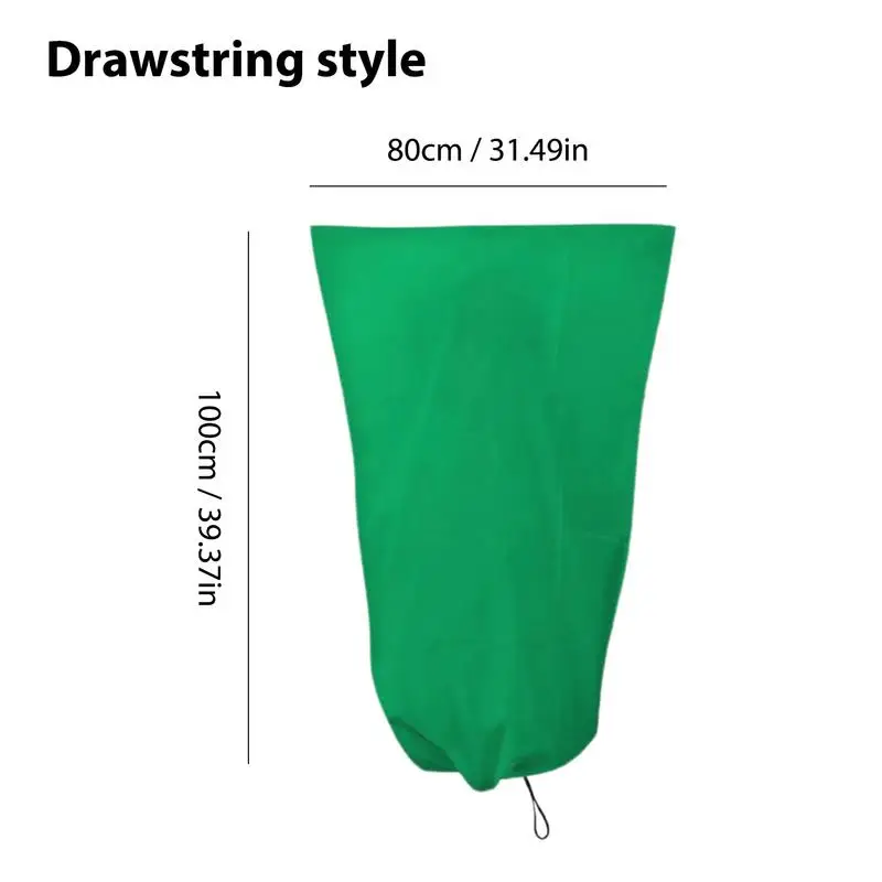 Plant Cover Frost Protection Bag Frost Drawstring Bags Waterproof Warm Plant Protection Cover Bags With Drawstring For Plants
