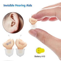 Hearing Aids for Deafness Elderly Invisible Digital Hearing Aid Mini Wireless Headphones Sound Amplifier Listening Device