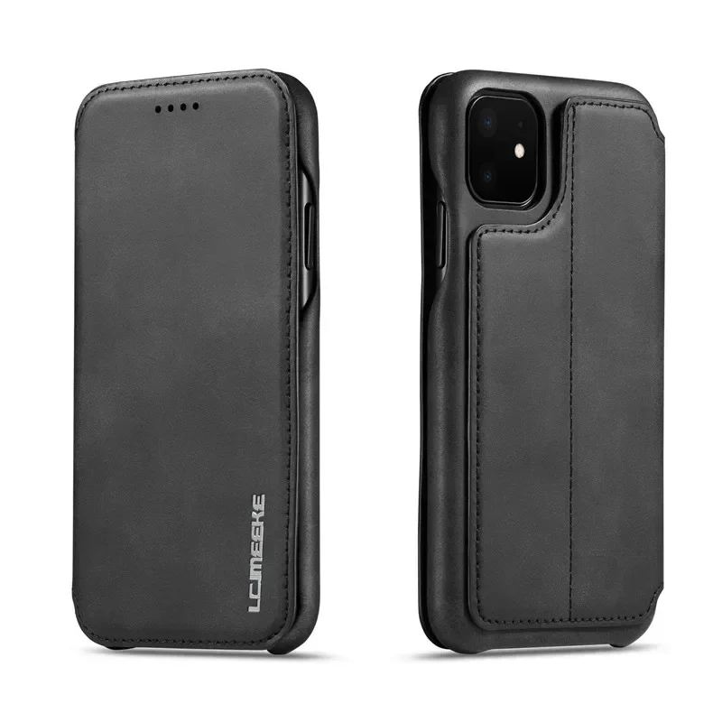 LC.imeeke Magnetic Flip Leather Phone Case For iPhone 13 12 11 14