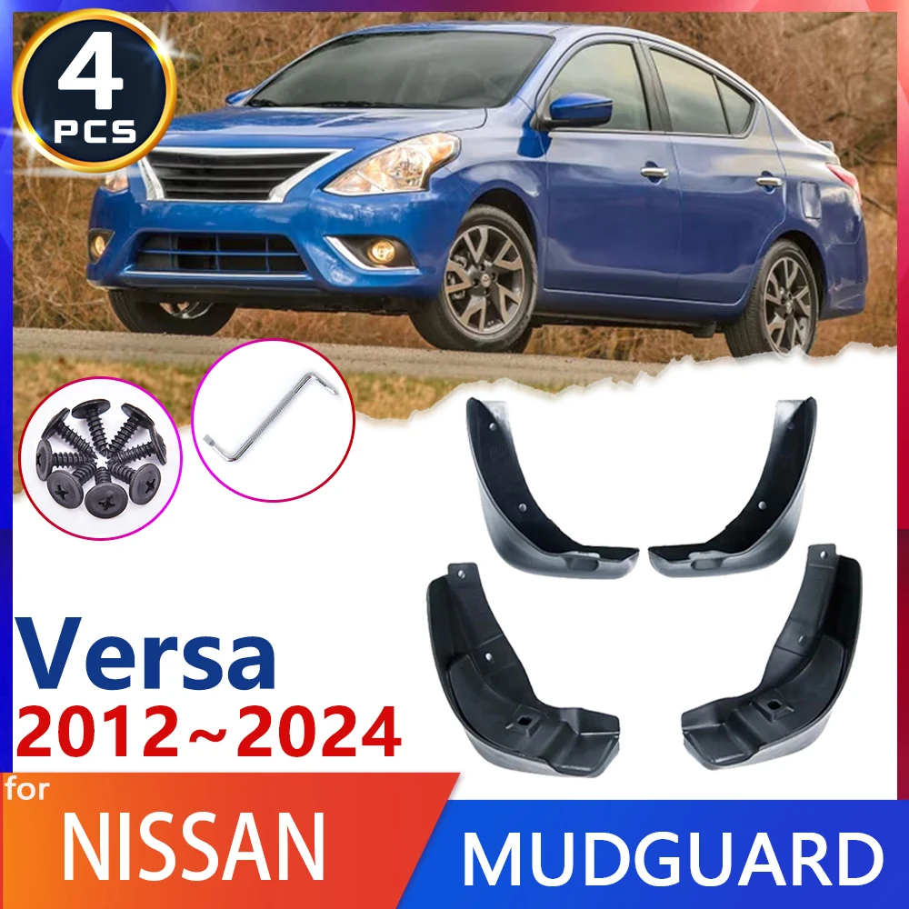 For Nissan Versa Latio Sunny V-Drive Sedan N17 MK3 3th 2012~2024 Car Fender Mud Flap Mudguards Mudflaps Splash Guards Goods Auto