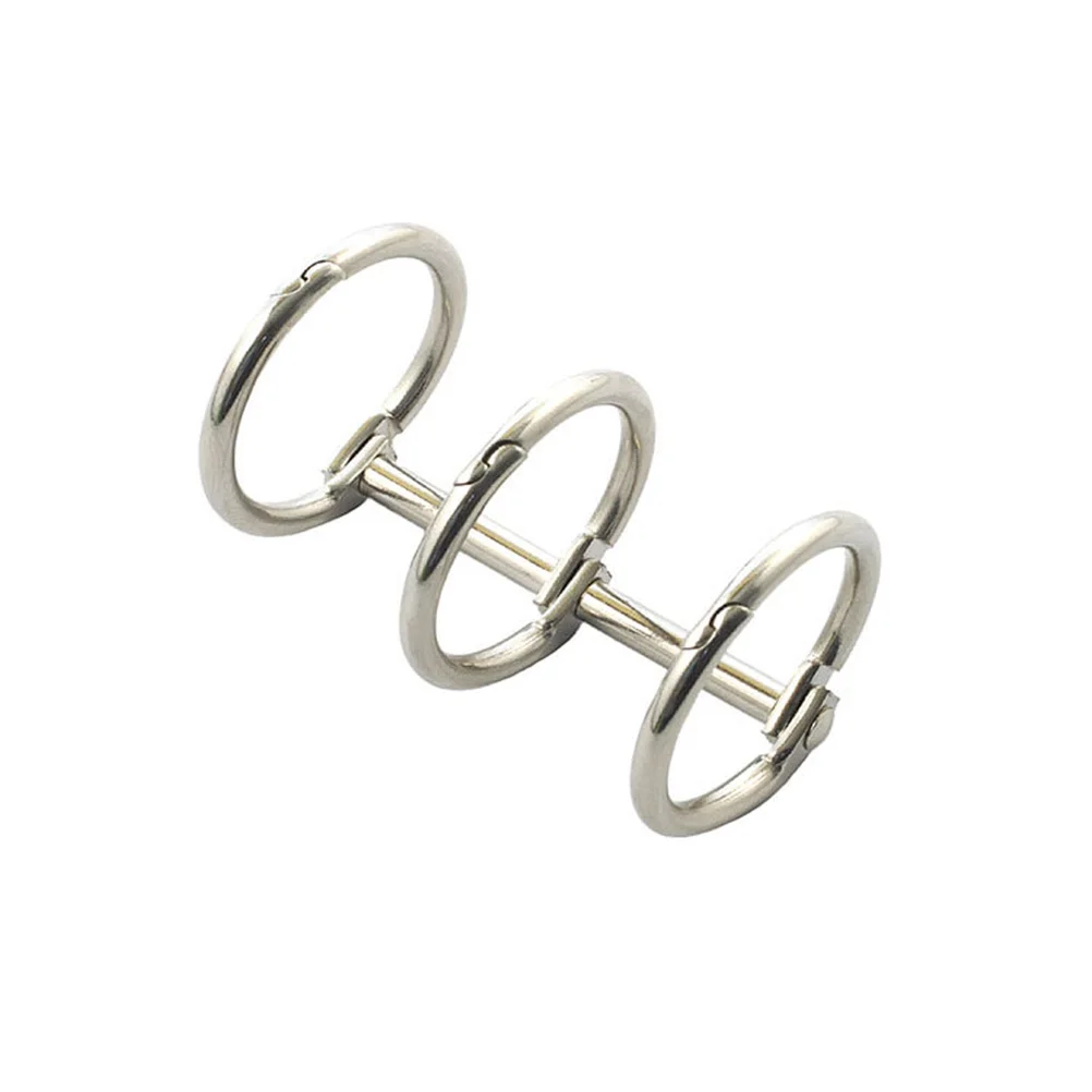6 pcs 20Mm Nickel Plated Binder Rings Strong Metal 3-Ring For Diy Scrapbooking Photo Album Planner Organizer Office