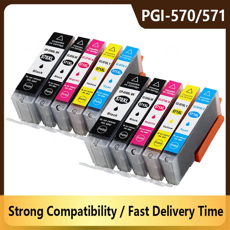 PGI-570 CLI-571 PGI570 CLI571 Compatible Ink Cartridge for Canon PIXMA MG5750 MG5751 MG5752 MG5753 MG6850 MG6851 TS5050