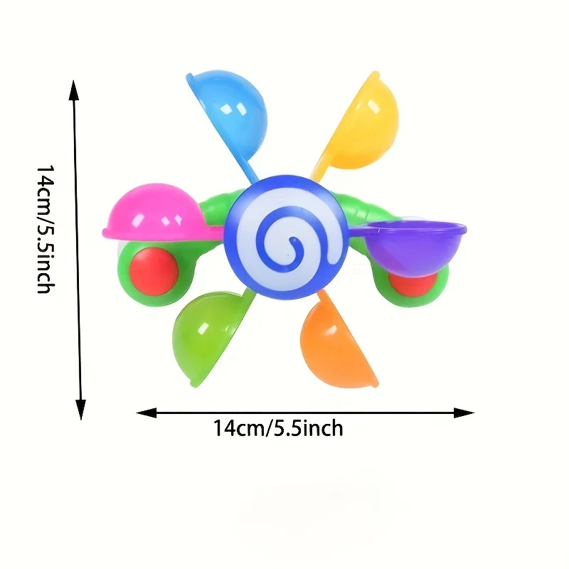 Душ, поворотный, играющий с водой, ветряная мельница с ложкой, детская ванная комната, игра с водой, радужная ветряная мельница, игрушка насадка для