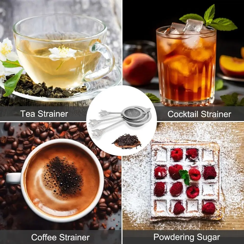 Teapot Handle Matcha Sifter Very Fine Mesh Easy to Clean Tea Strainer Stainless Steel Rust-Proof Cocktail Sieve for Kitchen - view 4