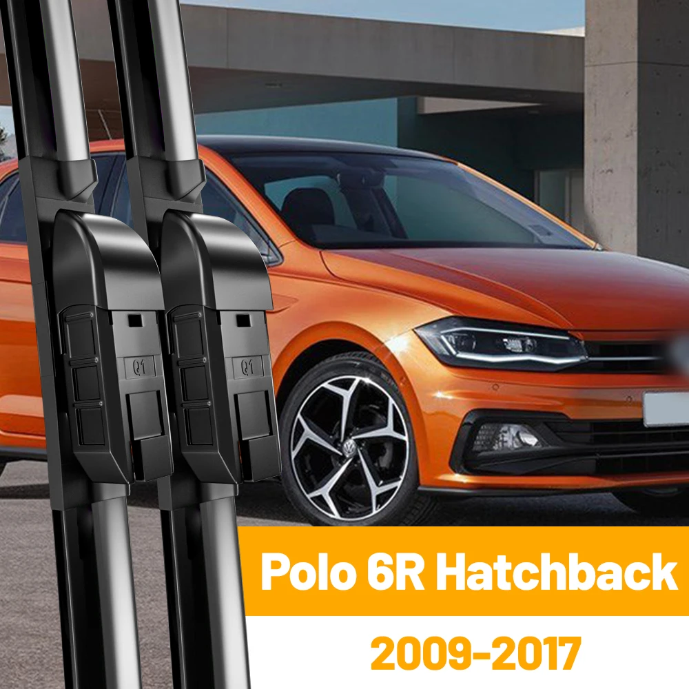 Wiper Front Wiper Blades For VW Polo 6R Hatchback 2009-2017 2010 2011 2012 Windshield Windscreen Window 24"+16" Accessories