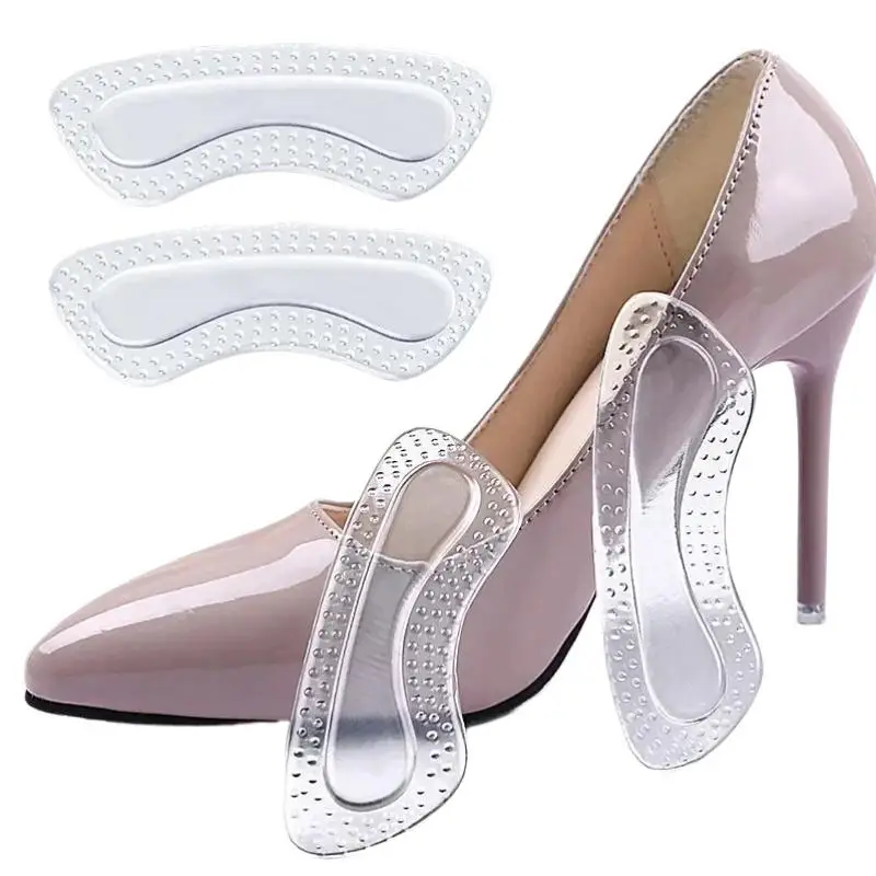 1 Paar Damen Silikon-Polster Fußpflegeprodukte GEL-Fersenprotektoren Rutschfeste Schuheinlagen für High Heels Größenverstellbare Einlegesohlen – Detail 8