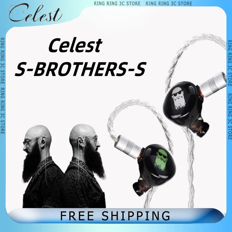 

Celest S-BROTHERS-S Wired HiFi Earphones In Ear 10mm LCP Diaphragm 0.78mm 2PIN Music Earbuds Customized Gaming Headphones Earbud