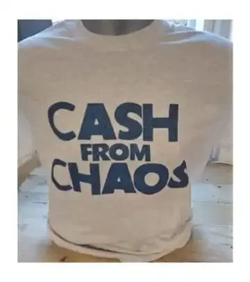 Cash From Chaos T Shirt 396 Retro Grey Unisex Tee