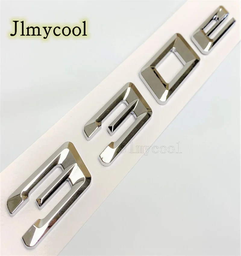 

Sharp Font Letters Numbers Emblem for BMW 330e 350e 520i 525i 528i 530i 528Le 530Le Electric Car Styling Trunk Nameplate Sticker