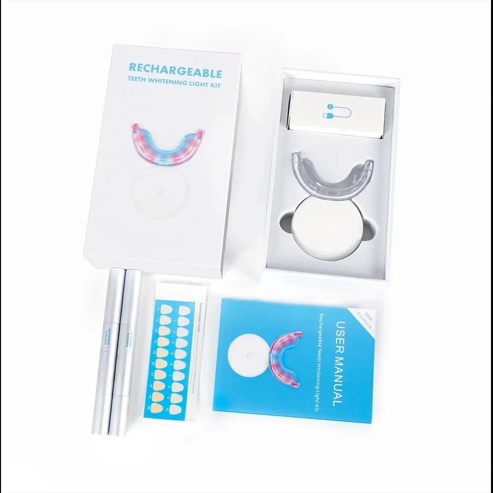 

Teeth Whitenings Kit Removes Tooth Stains 16 Minutes Treatments Rechargeables Teeth Whitenings Kit Privates Labels