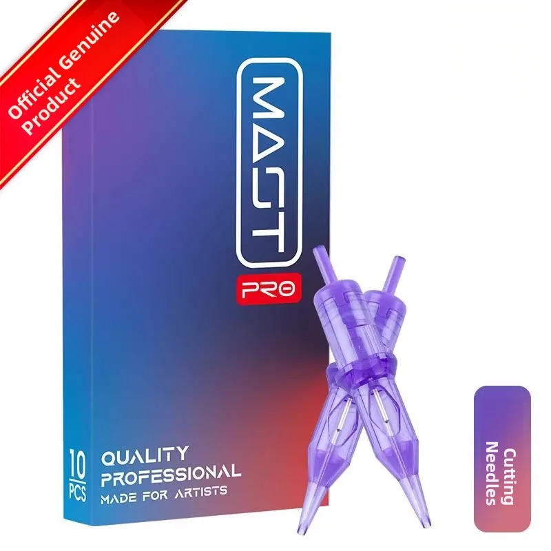 MAST pro 小型パープルニードル電流計 リップブラッシュ アイライナー タトゥー美容ツール 0本一体型ニードルセット