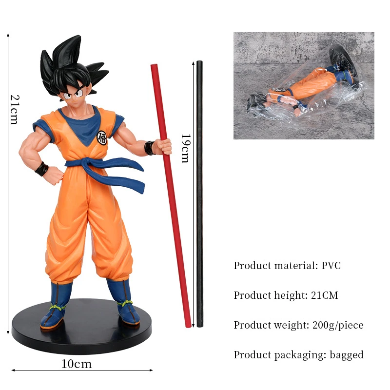 

Anime Dragon Ball Z Saiya-jin Son Goku Kakarotto 21CM PVC Action Figure Model Toys Desktop Decoraction Children Birthday Gift