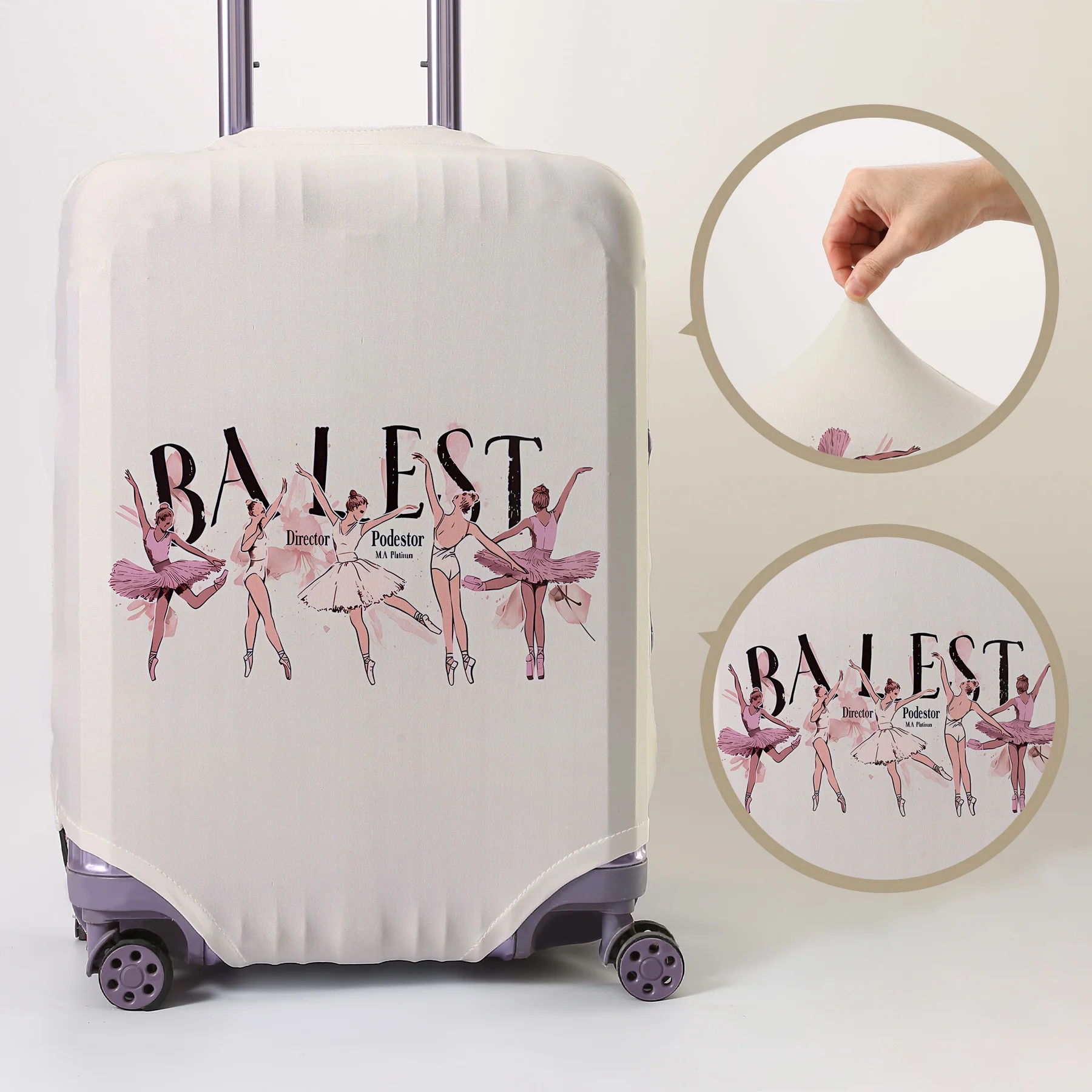 

Защитный чехол для багажа в стиле балетного плаката, подходит для чемоданов 18-32 дюймов, чехлы для ручек чемоданов, аксессуары для путешествий.