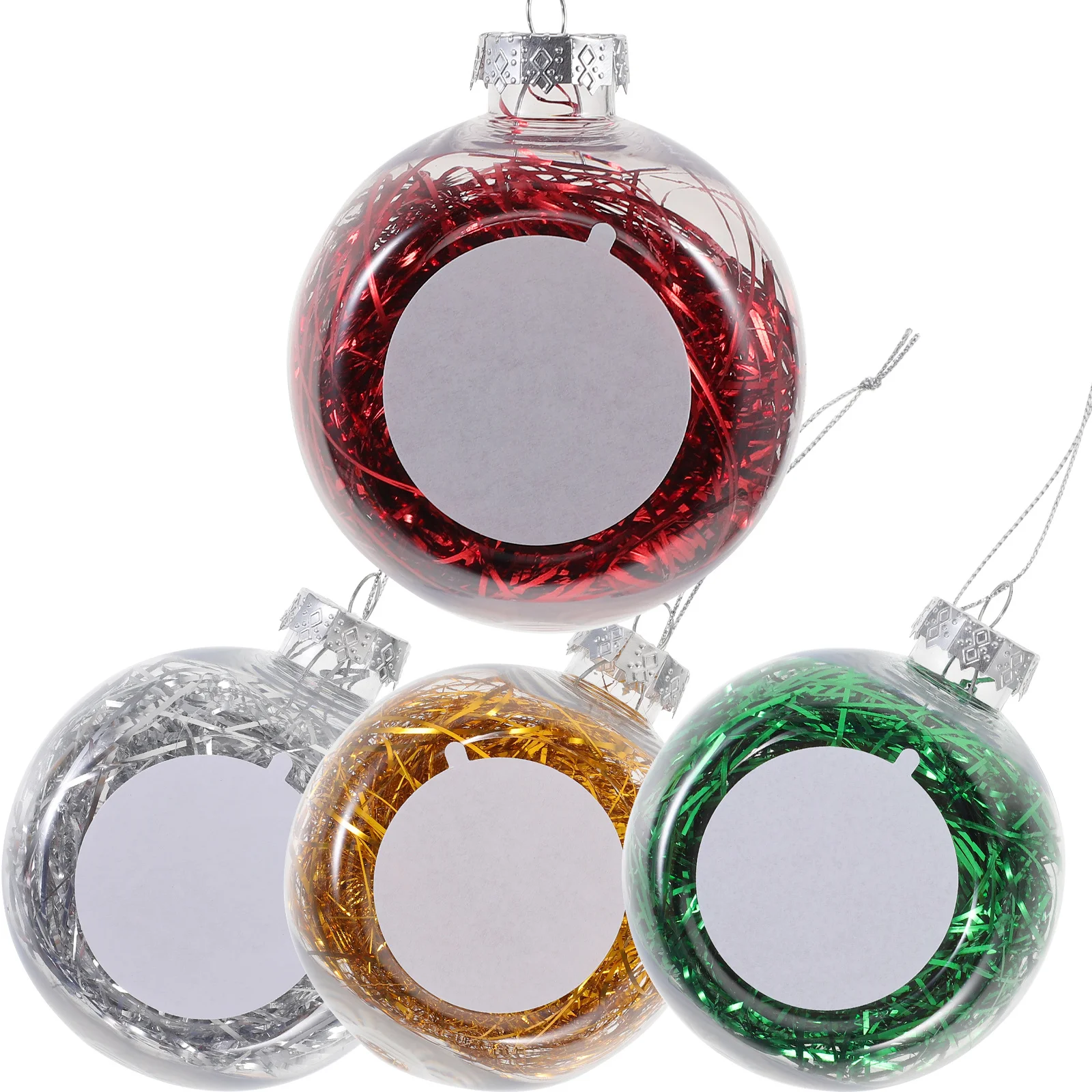 

4Pcs Sublimation Christmas Balls Hanging Xmas Tree Decorative Ornaments Party Decor Christmas Tree Ball Wedding Party Balls